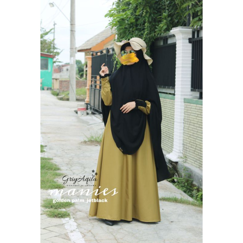 manies series set gamis khimar cadar bahan toyobo royal mix
