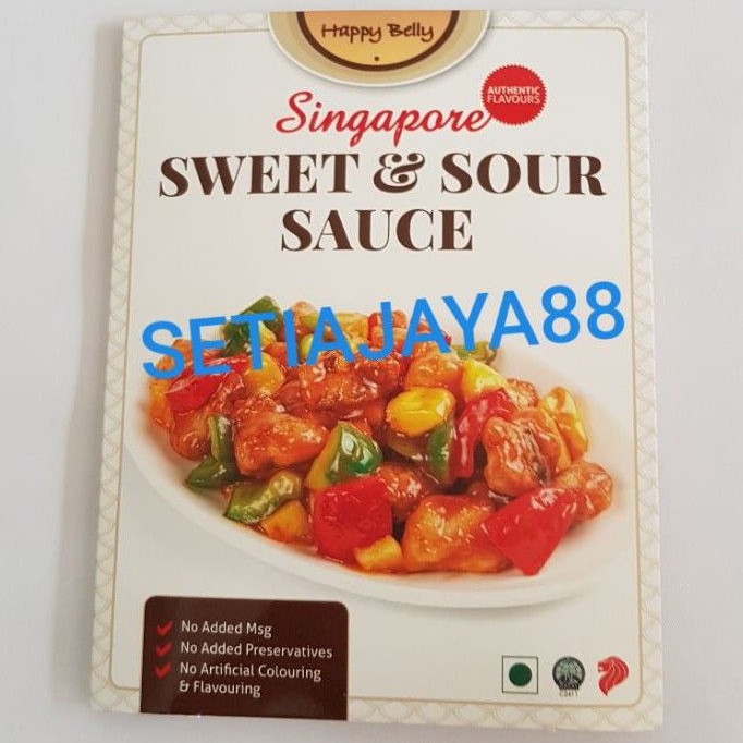 

HAPPY BELLY SINGAPORE SWEET SOUR SAUCE 50 GRAM/SAUS BUMBU ASAM MANIS