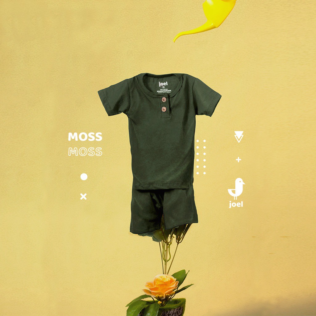 Joel Semesta Series - Setelan Baju Bayi Pendek Newborn - 2 Tahun