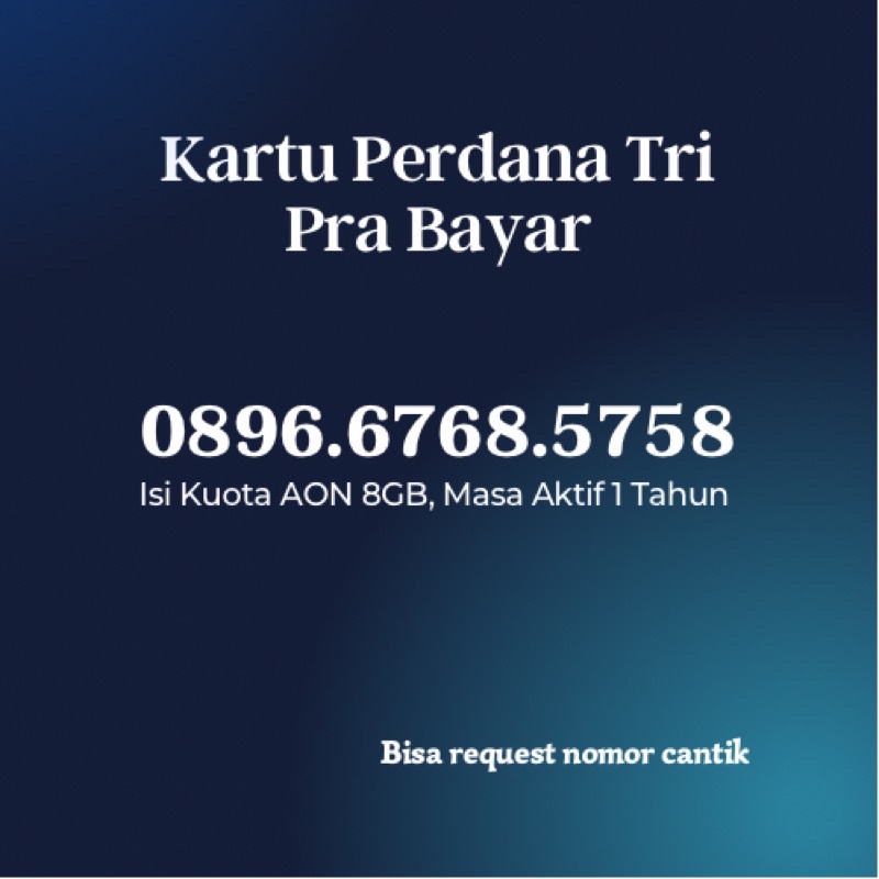 Nomor Cantik TRI 090921.3