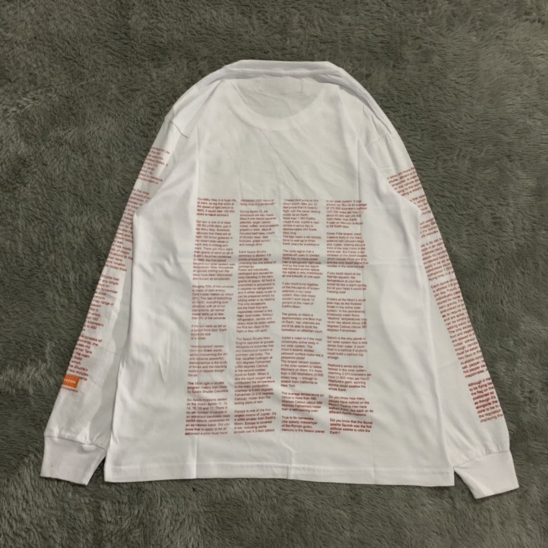 Kaos Tshirt Longsleeve Nasa Heron Preston Fact White Fulltag