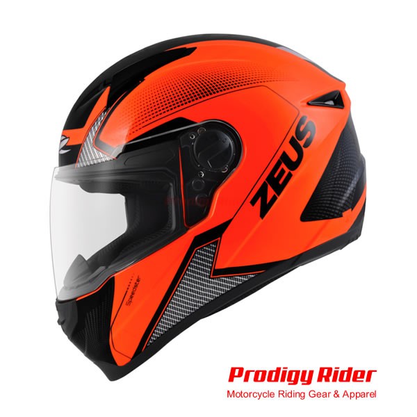 Helm Zeus ZS811 Neon Orange AL6 Black