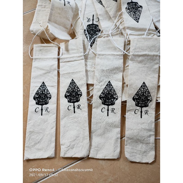 pouch Blacu kemasan souvenir sendok garpu dll