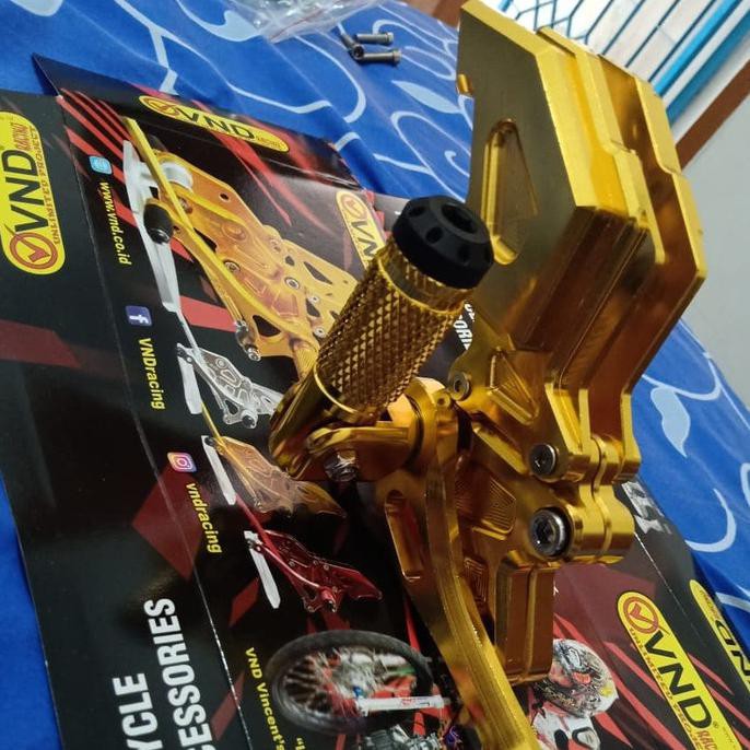 underbone vnd vixion new step lipat - footstep cnc vnd lipat - Merah