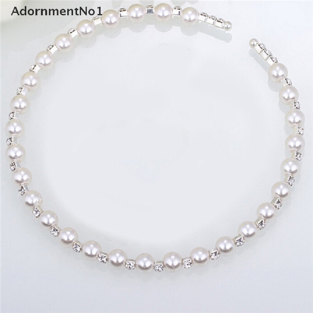 (AdornmentNo1) 1 Set Kalung + Gelang + Anting Gantung Tusuk Aksen Mutiara + Kristal Untuk Perhiasan Wanita / Bridesmaid