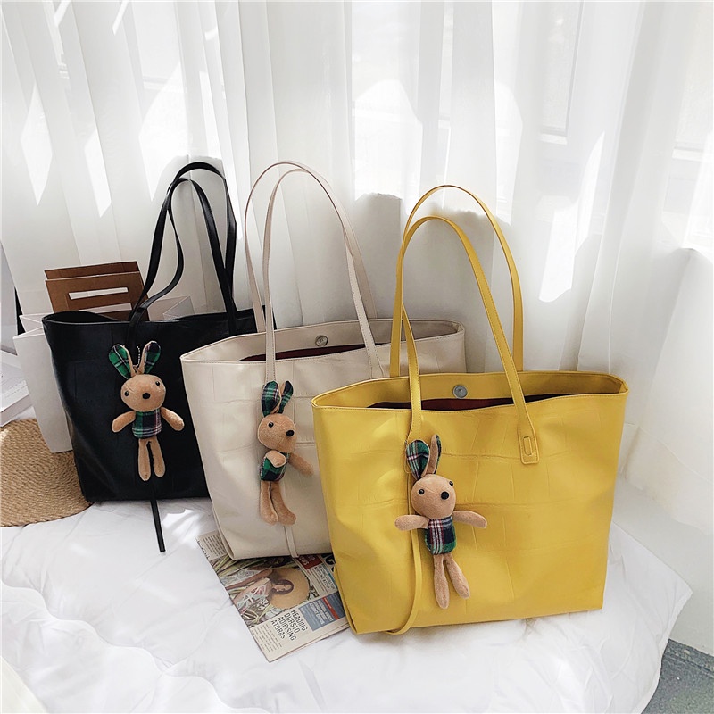 (2PC BISA IKG)GTBI998876462  New arrival !!! Tas Tote Bag  Wanita Import Premium Ready+BONEKA