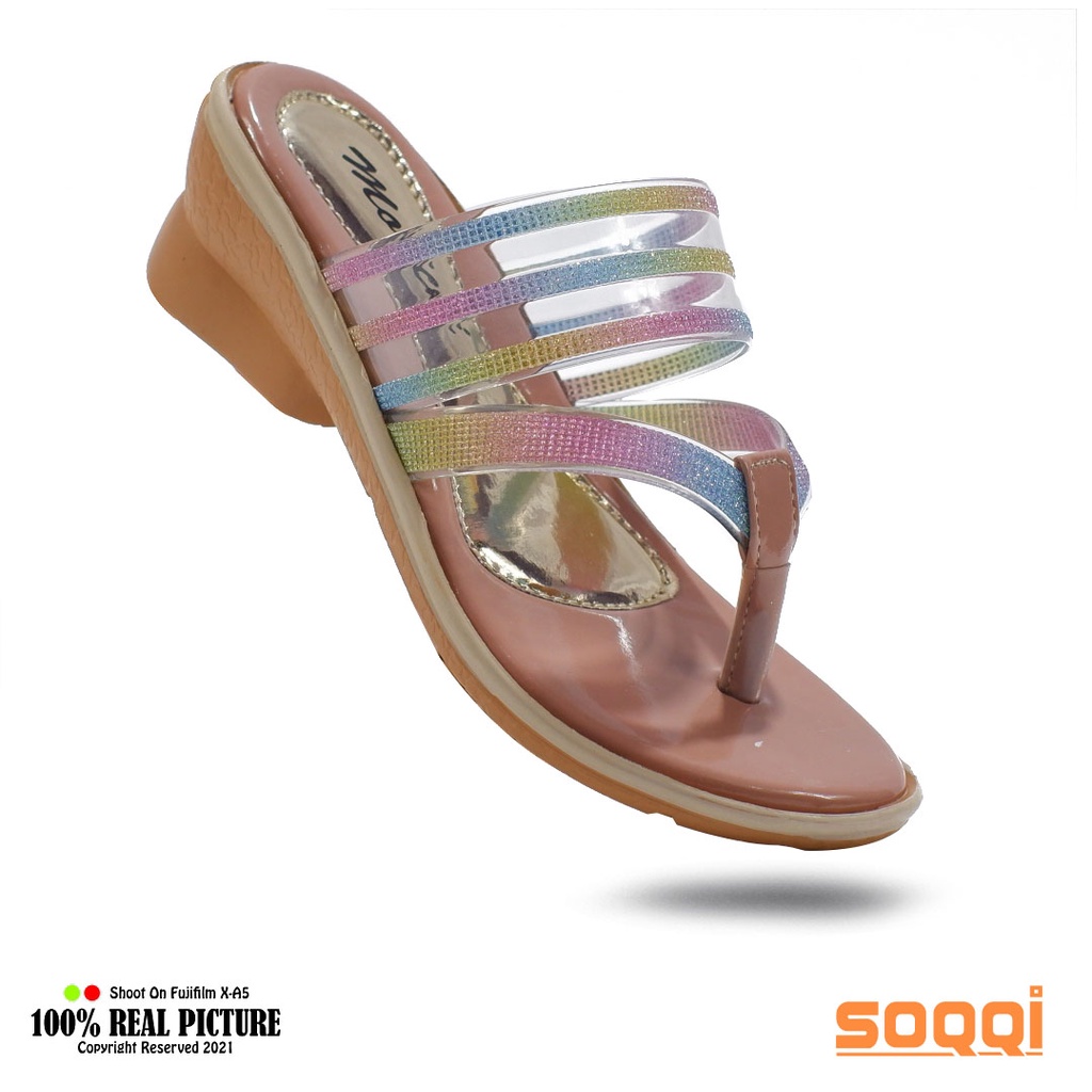 Japit wedges anak - High heel anak -  anak Perempuan - Sandal anak perempuan japit wedges pesta kekinian original sendal anak-anak cewek jepit hak rata tinggi 3 cm model casual flat branded Morichi AT05 cod murah keren 26-35