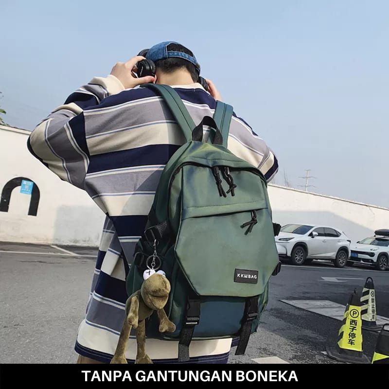 Tas Ransel Backpack Pria wanita Fashion Bahan kanvas