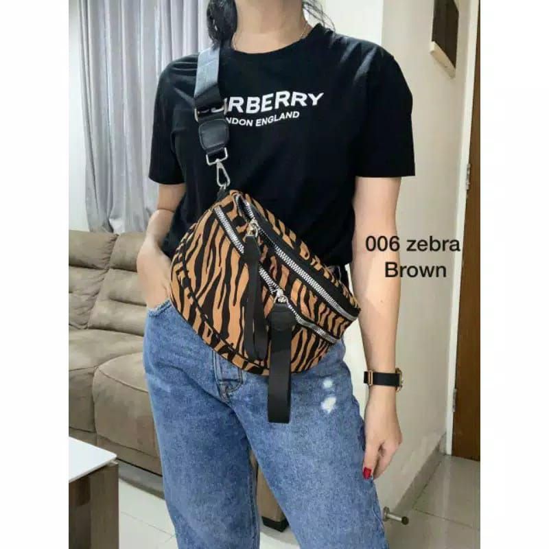 fashion Waistbag 2in1 2sleting 006 leopard zebra