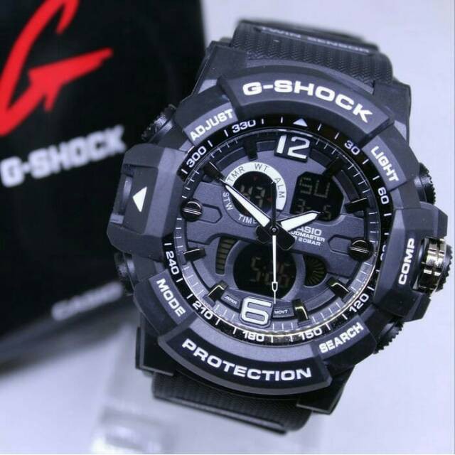 JAM TANGAN G-SHOCK GTA 100  TALI HITAM LIST PUTIH