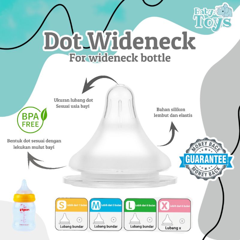 Jual Dot Botol Susu Wide Neck Nipple Peristaltic Plus Dot Botol