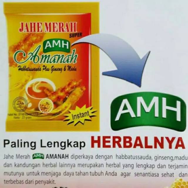 

Jahe merah plus habatusauda propolis murah 1 renceng isi 12 sacset