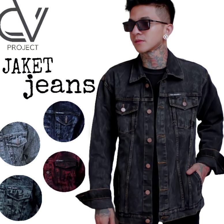 ♛ THE BOJIEL - jaket jeans pria premium bordir terbaru bahan tebal ukuran M L XL / jaket denim pria 