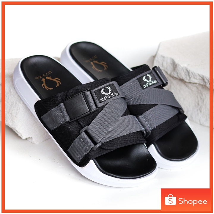 Pandemic Slide Grey - Sandal Slide Pria Casual Selop Sendal Cowok Pria Original