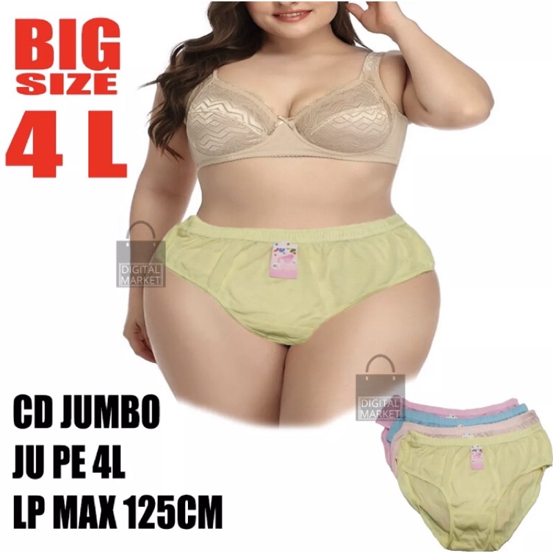 Celana dalam jumbo 4L merk jupe bahan katun kualitas terbaik nyaman digunakan / cd ibu hamil / cangc