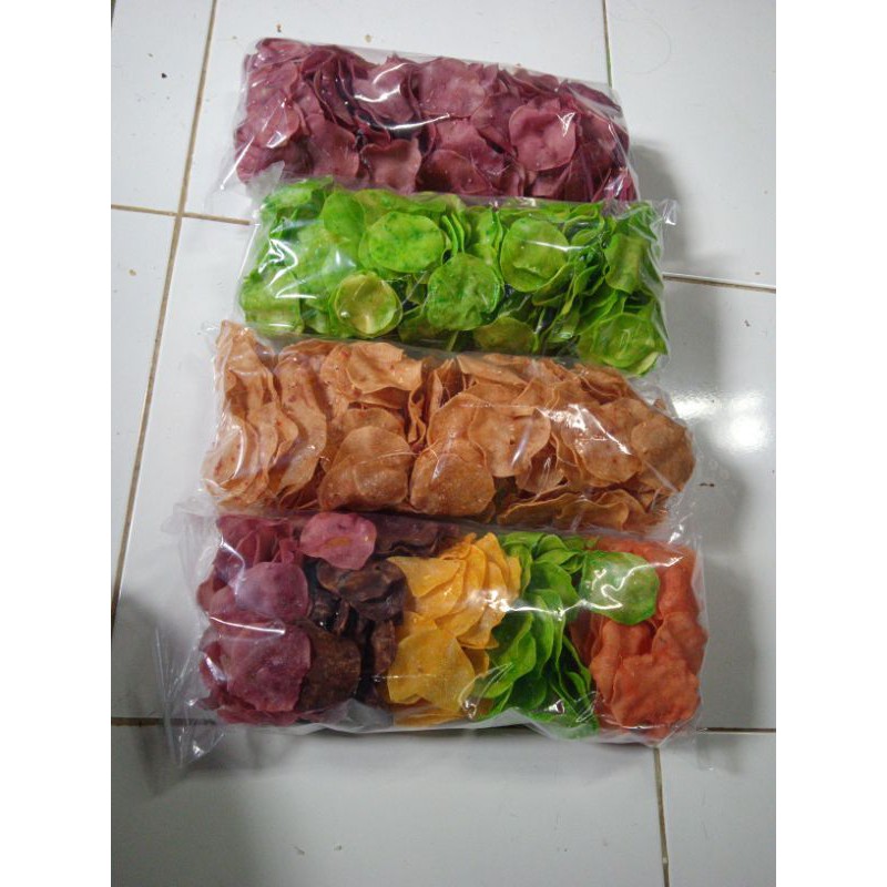 

opak singkong aneka rasa buah (rainbow) 1kg 2bks