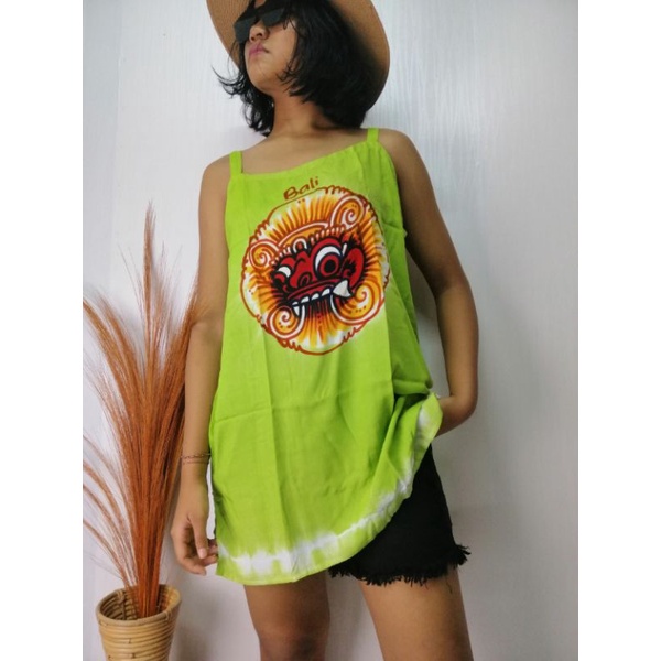 Atasan Tanktop Lukis Rayon Barong Bali Dewasa / Atasan Bali / Baju Barong Bali / Atasan Barong Bali