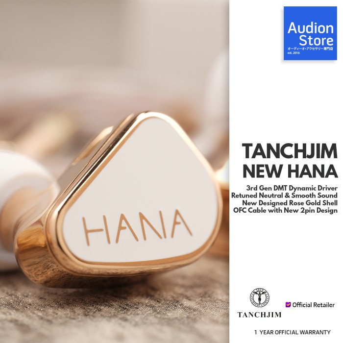 TANCHJIM NEW HANA DMT 3RD DYNAMIC DRIVER 0.78MM 2PIN HIFI IN-EAR IEM