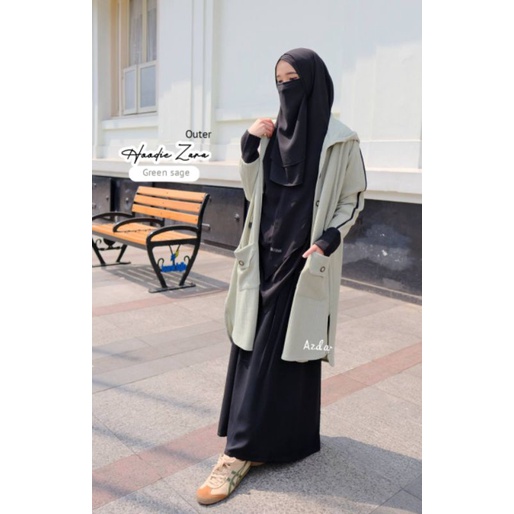 Outer Hoodie Zara by Azda | Outer Jaket Muslimah Zara Azda