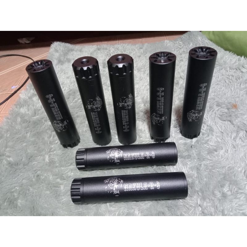 SiLENER peredam cnc NAKuLA-R-9  od 38 panjang 17cm sangat senyap untuk uklik atau/pcp akurasi jamin 