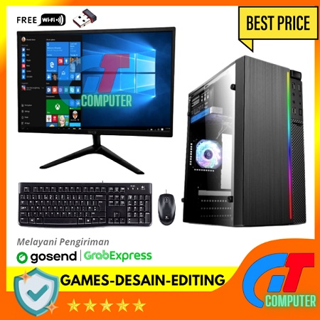 PC Gaming Lengkap Inte i7 / VGA GT 1030 2GB / Ram 8GB / SSD / Editing - 710 2GB