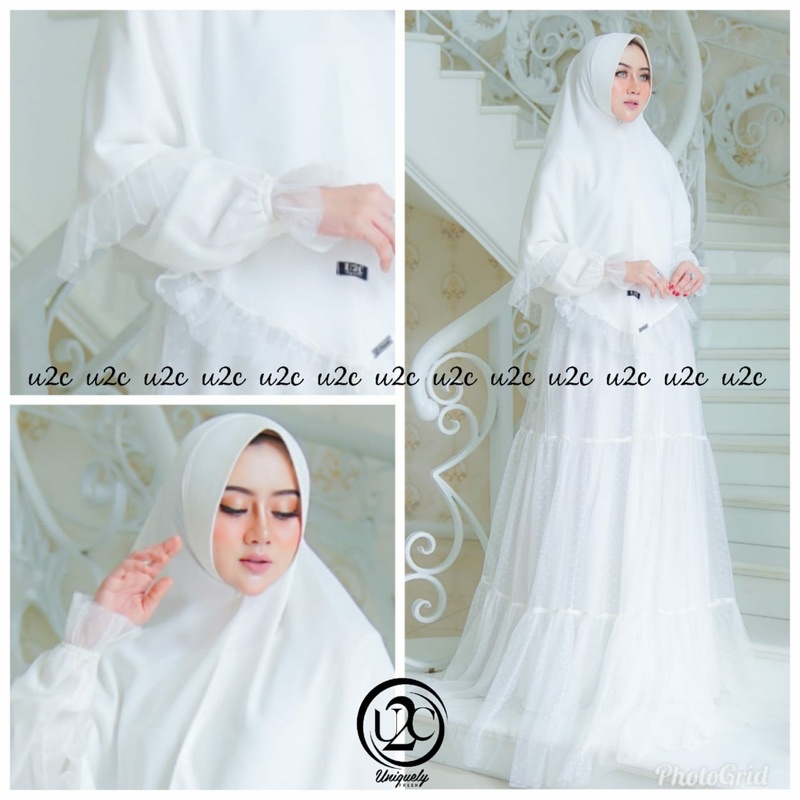 Gamis Syari  Premium Full ceruty Ikrimah by U2C | gamis busui | Gamis Syari Terbaru