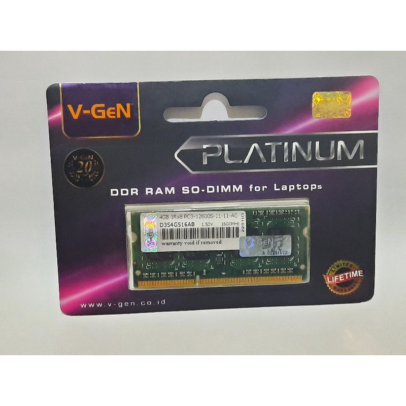 Sodim V-Gen Ddr3 4Gb Pc 12800 ( Sodim V-Gen PC3 4Gb 12800S )