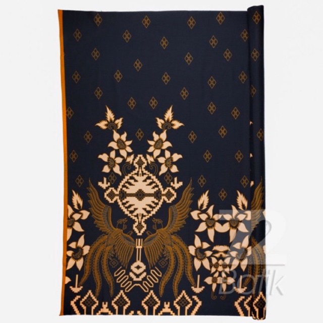 KAIN BATIK PREMIUM Bahan Katun Motif Burung Tali Asih Warna Hitam Cream Krem Coklat 729489 CAP 72 - Jarik Jarit Samping Kebat Panjang Batik Katun Modern Premium Bahan Seragam Batik Pernikahan Kantor Keluarga Murah Kamen Jadi Batik Bali Lembaran