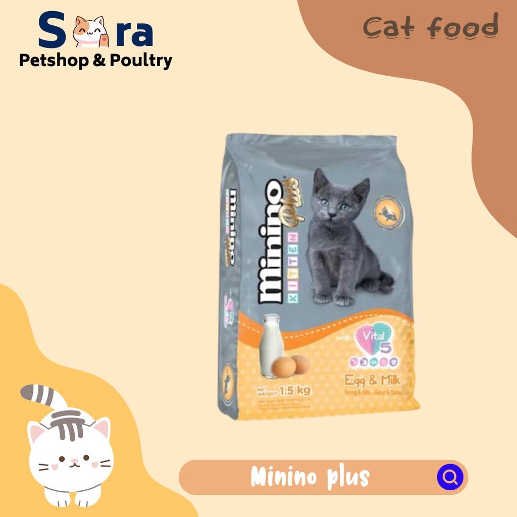 MININO PLUS KITTEN 500 GR PAKAN PREMIUM ANAK KUCING KITTEN