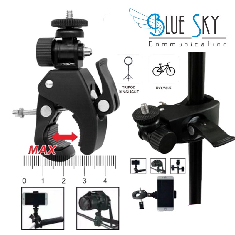 HOLDER CLAMP BRACKET SEPEDA TRIPOD CAMERA