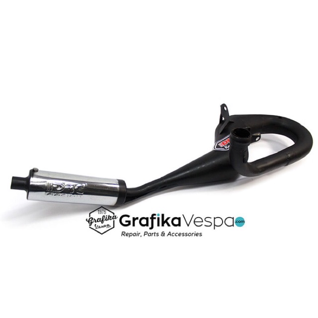 Knalpot vespa racing DRC buang Kanan hita