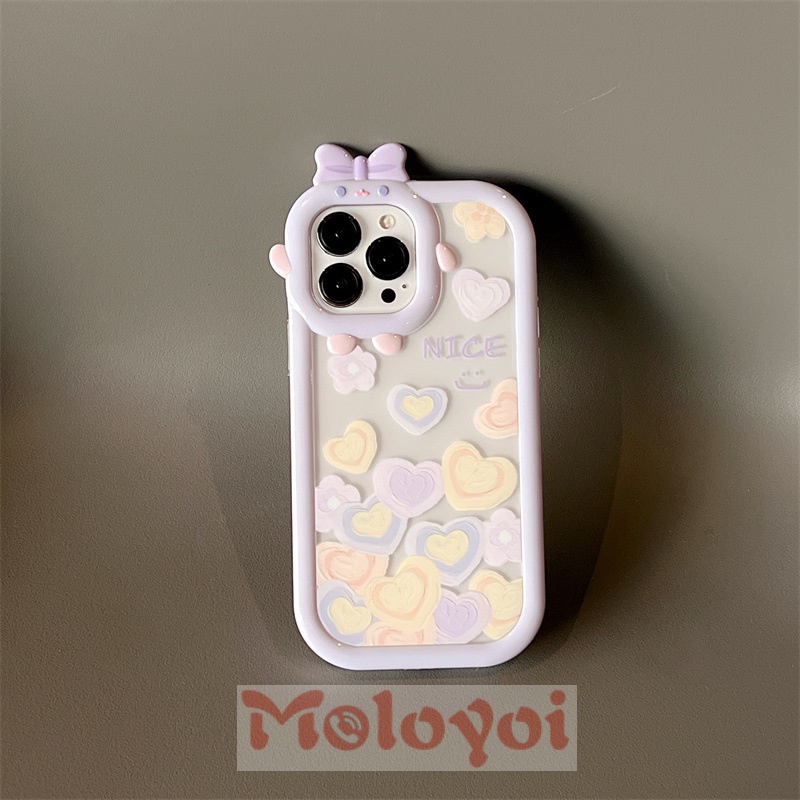 Soft Case Motif Hati Smiley Warna Ungu Untuk IPhone 11 7 Plus XR 8Plus 6 6S 12 13 Pro MAX X XS MAX SE 2020