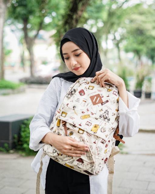 BACKPACK FASHION // taskanvasbdg - tas kanvas - tas ransel wanita - tas wanita - tas lucu - cewek