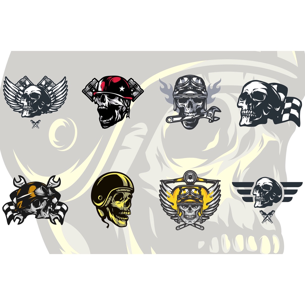 48 Mega Bundle Skull Rider - Coreldraw