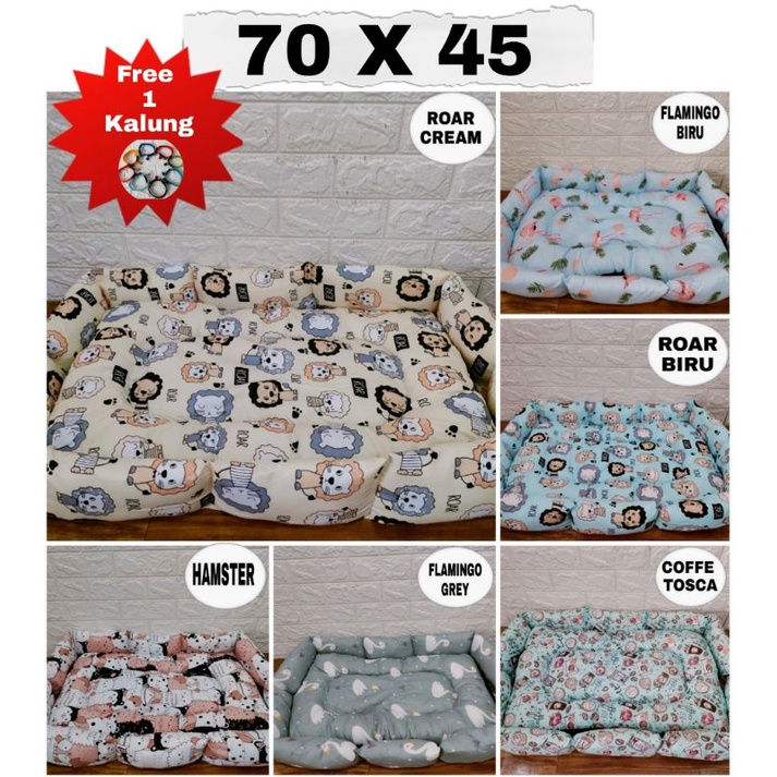 Bantal Alas Kasur kucing/Bantal Kucing/Anjing/Kasur Hewan/Pets Bed BESAR 70cm X 45cm/MURAH