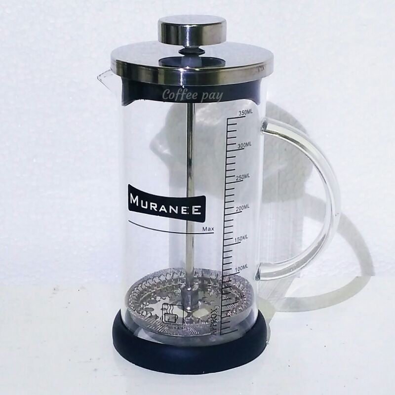 Muranee French Press Coffee Plunger Garis Ukur 350ml