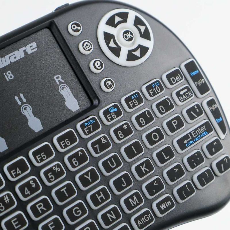 Taffware Air Mouse Wireless Mini Keyboard RGB 2.4GHz Touch Pad 