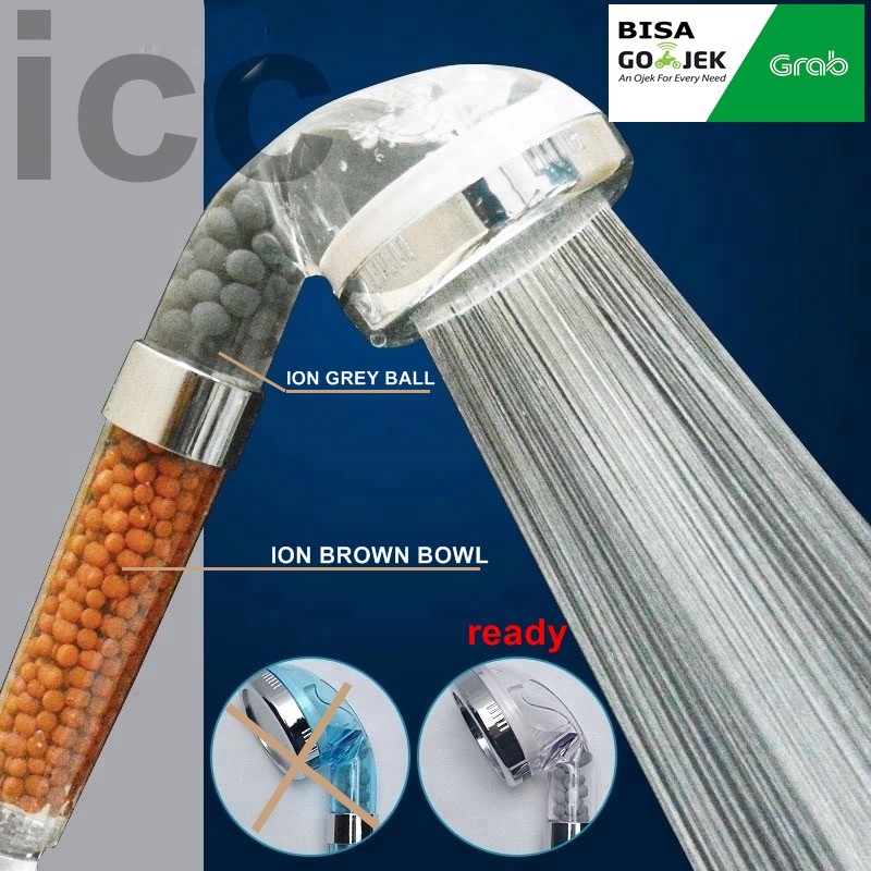 KEPALA SHOWER Mineral Ion 3 IN 1shower Head Merk ICC V1987