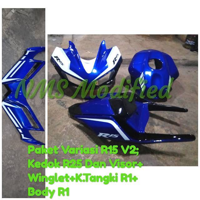 Kedok HL R15v2 Model R25 + Body R1 + Cover Tangki R1 +winglet