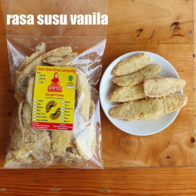 

KERIPIK LAMPUNG OLEH SHINTA RASA VANILLA SUSU / KERIPIK PISANG KEPOK