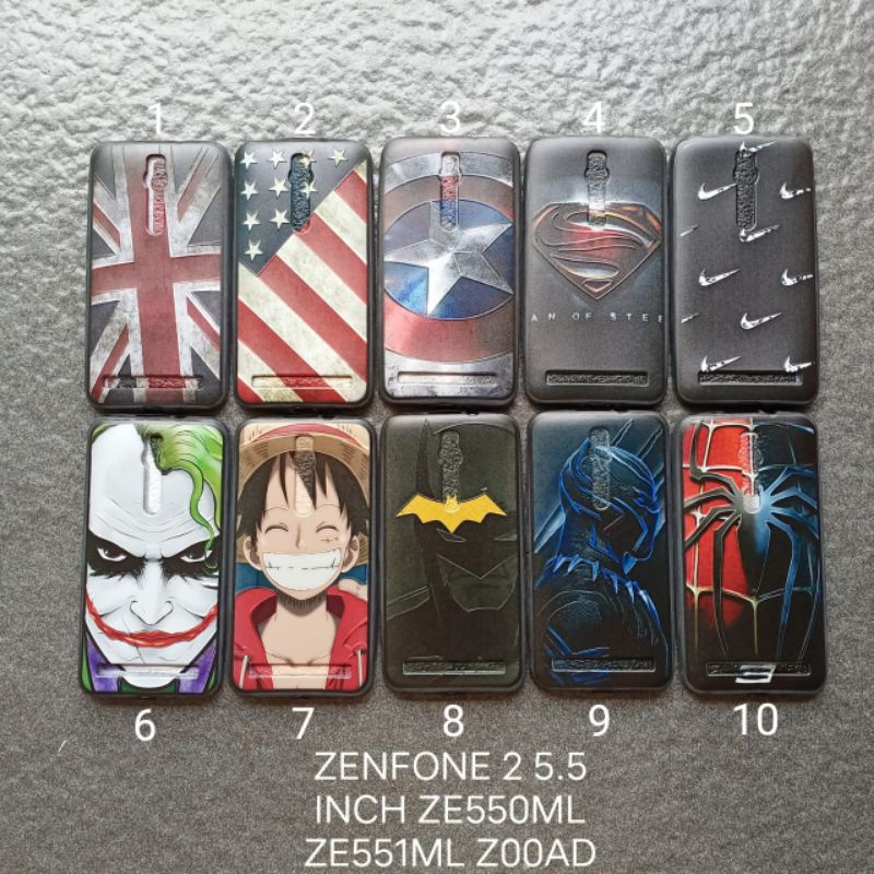 Case gambar Asus Zenfone 2 5.5 ZE551ML Z00AD motif cowok ( 4 motif ) soft softcase softshell silikon cover casing kesing housing