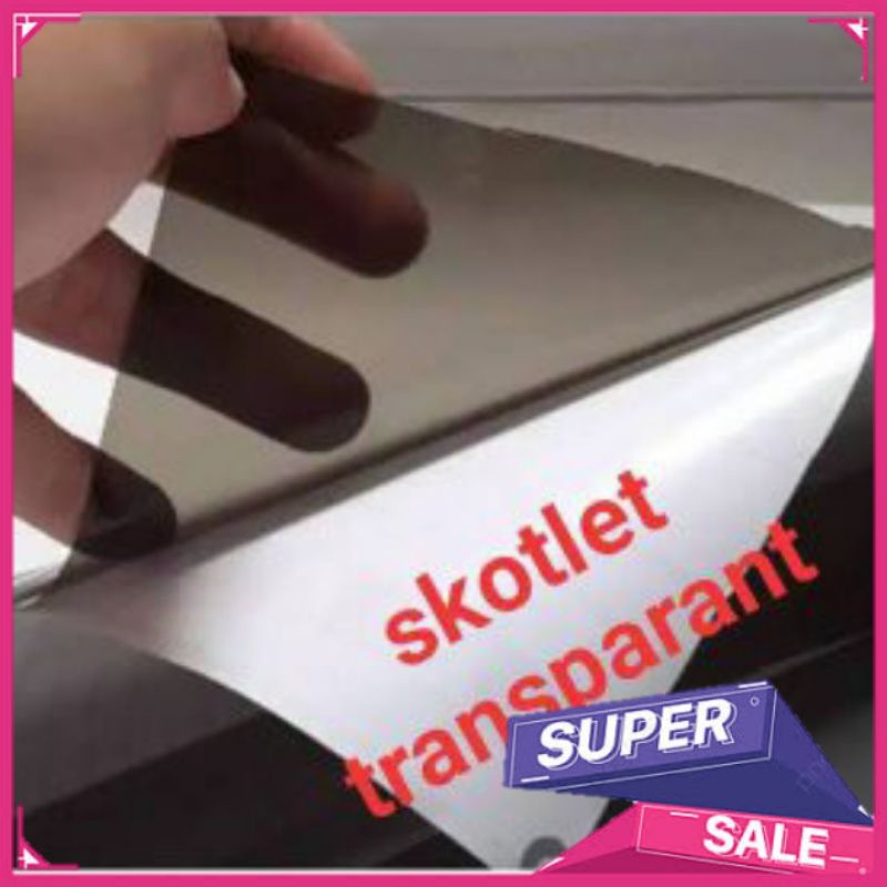 Stiker Skotlet Hitam Transparan Skotlet Motor Putih Transparan Skotlet Motor Hitam