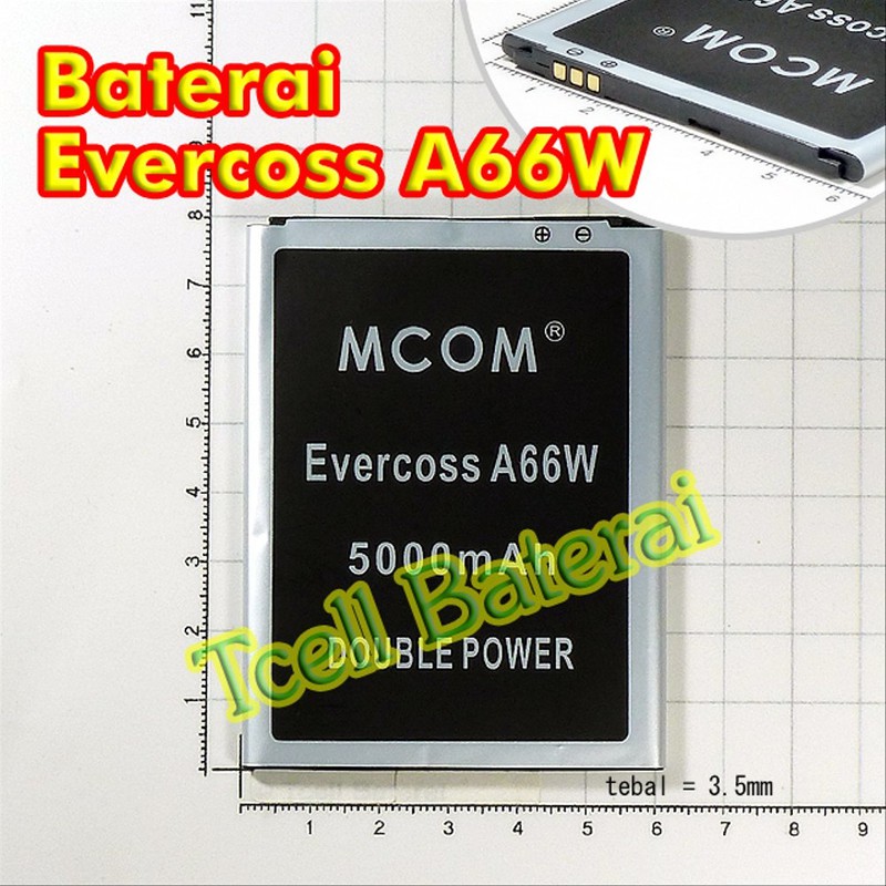 Battery Batre Baterai Double Power Mcom Evercoss Cross A66W