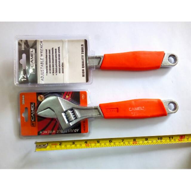 Kunci Inggris Gagang Karet / Kunci Inggris Heavy Duty 12&quot;/ADJUSTABLE PANNER/ADJUSTABLE WRENCH BERKUALITAS