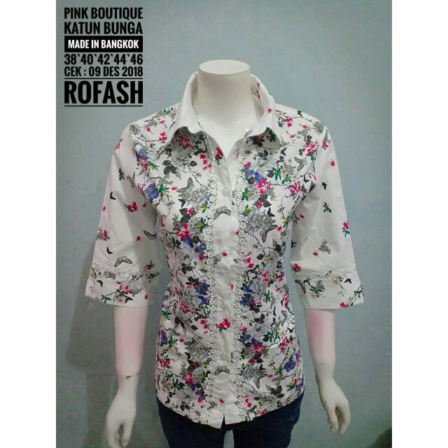 Kemeja katun Pink Butik ori Bangkok