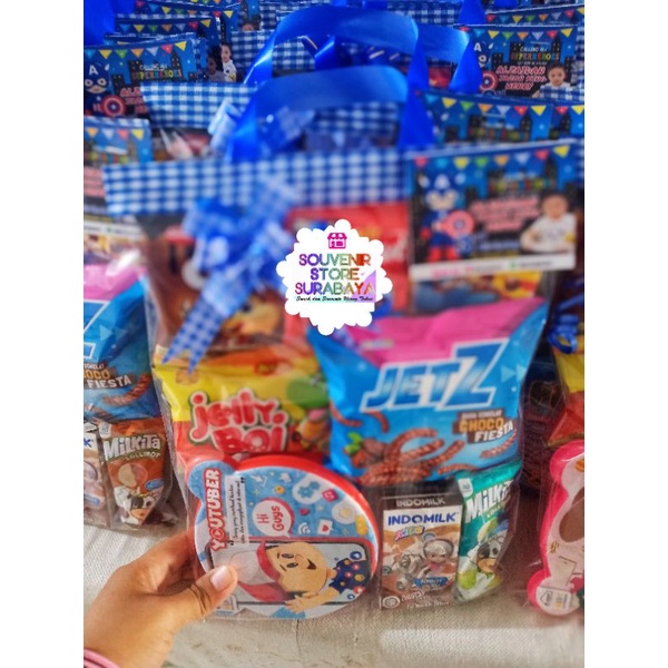 Souvenir Ulang Tahun / Paket Lunchbox Mini/ Snack Ultah Tepak Makan/ bingkisan anak/Snack Ultah