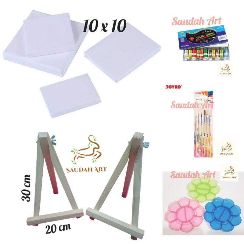 

Paket Lukis Lengkap (kanvas 10x10,kuas,palet,cat air,easel 20x30)