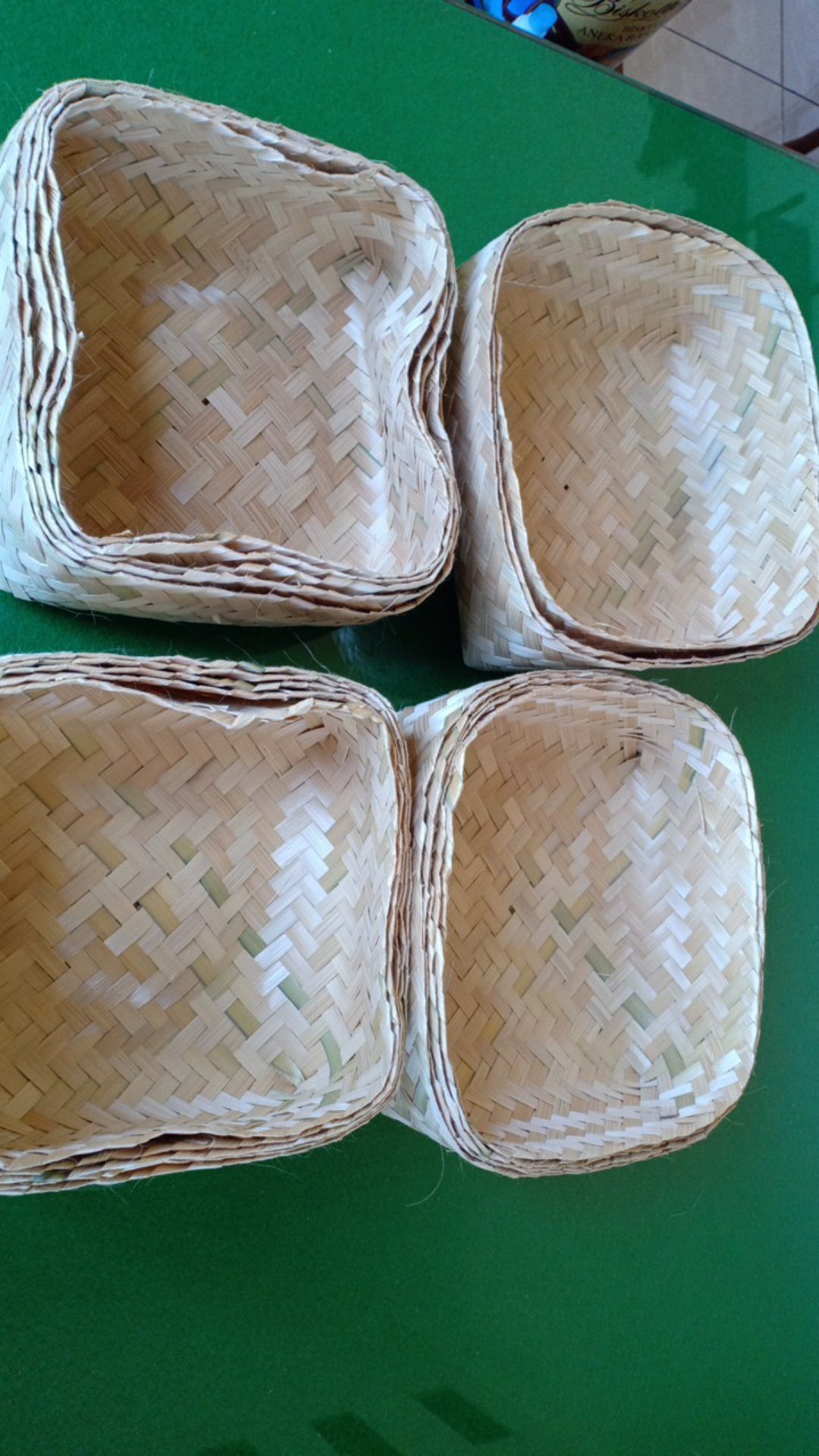 Besek Bambu 20x20, Besek Nasi Kotak Terbaik