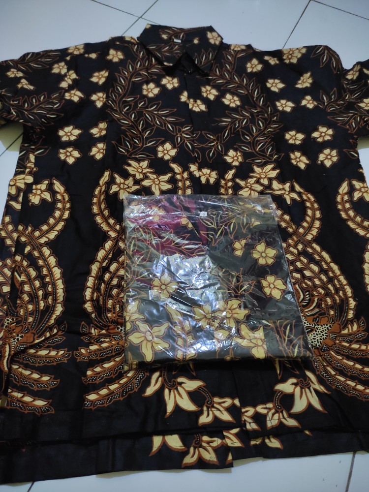 Bswart Batik Hrb026 Kenongo Hem Pendek Padi Pekalongan M L Xl Batik Pria Murah Modern Grosir