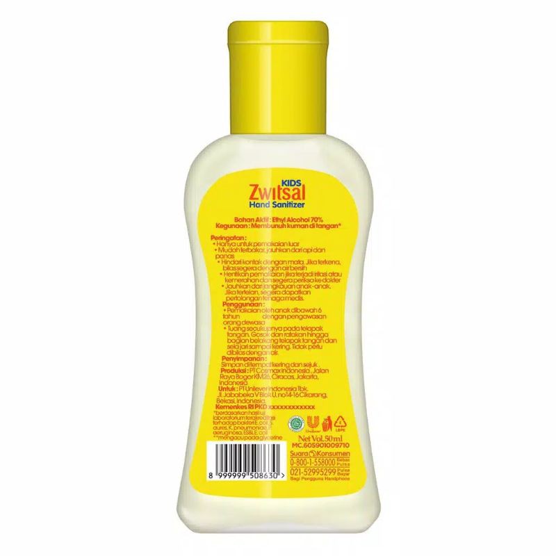 Zwitsal Hand Sanitizer 50 Ml